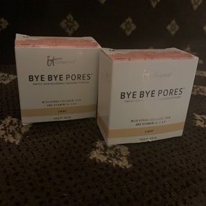 iT BYE BYE PORES tinted skin blurring finishing power 2 BOXES in LIGHT